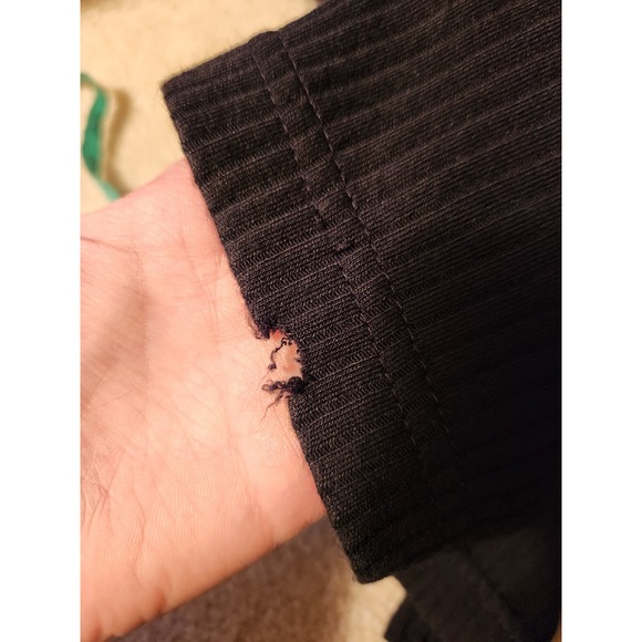 90s Black Ribbed Sweater Dress - Picture 6 of 6